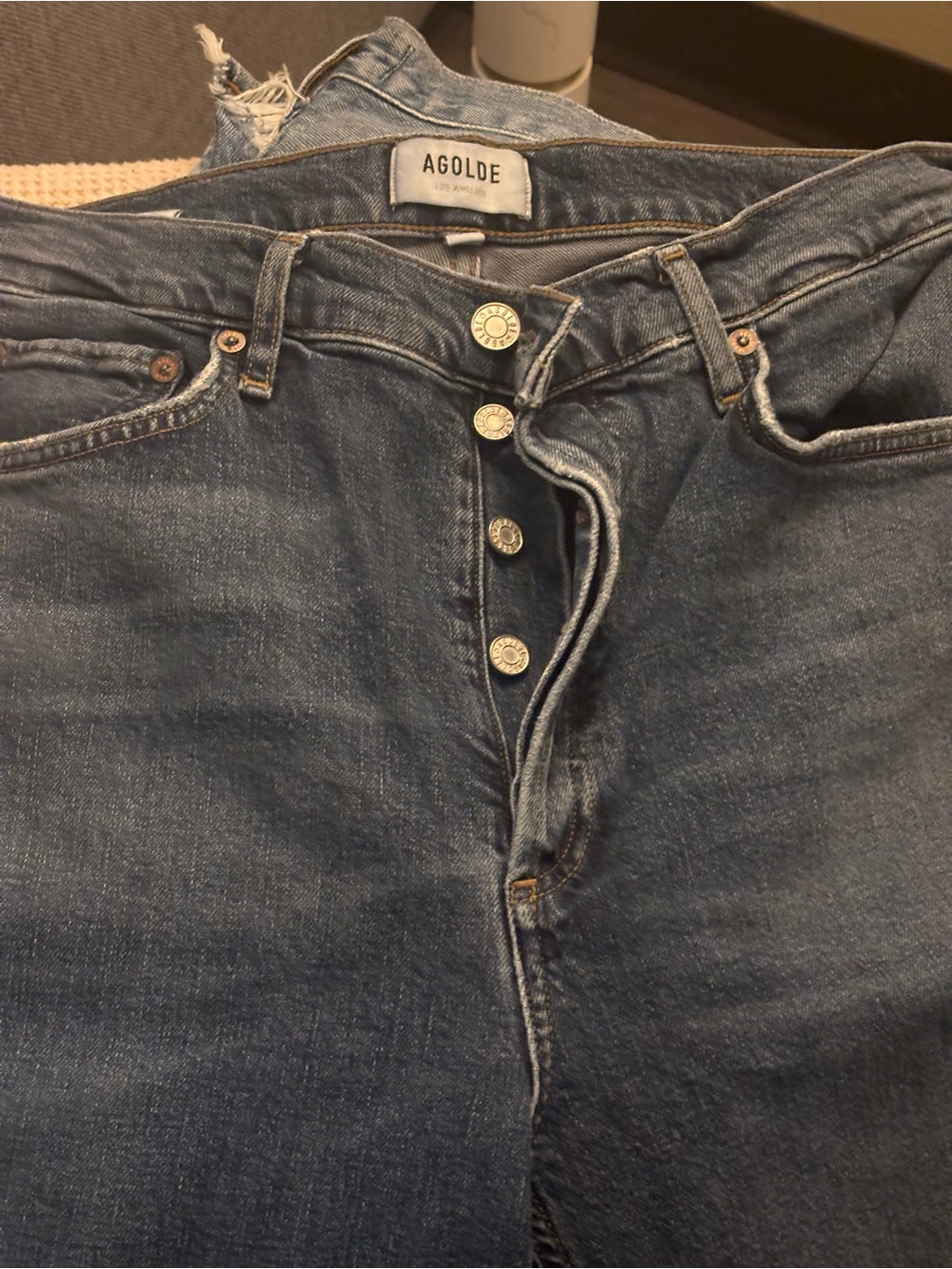 Agolde WMS Riley High Rise Jeans in Cypher